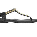 current obsession / balenciaga giant gold t strap sandal