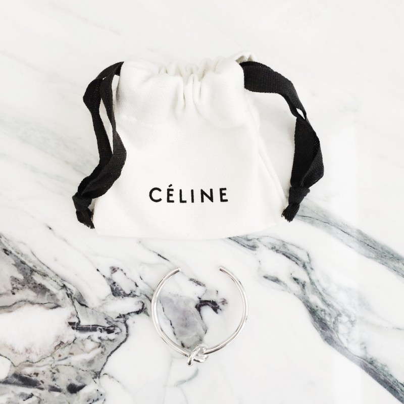 figtny.com | Celine Thin Silver Knot Cuff