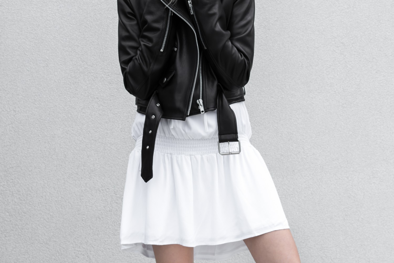 figtny.com | Primary NY Leather Jacket and Dress